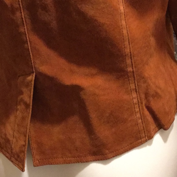 COPY - Burnt Orange Leather Jacket - Picture 3 of 8